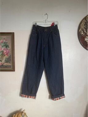 Haband's Ice House Flannel Lined Jeans with Elastic Waistband